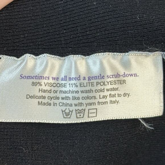 MM Lafleur Womens Top 1X Black Sleeveless Sweater Knit Minimalist Capsule Tank - Picture 3 of 6